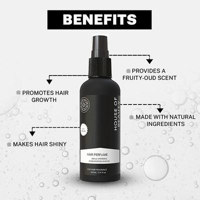 House of Beauty Hair Perfume with Oud For Hair Strengthening, Thickening & Growth 100ml - Hair Sprays & Mists