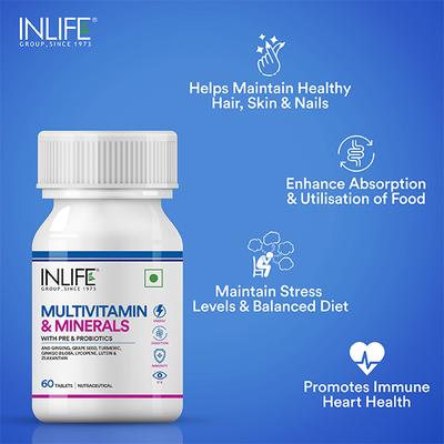 Inlife Multivitamin & Minerals Tablet 60's - Multi-Vitamins