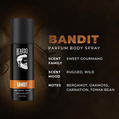Beardo Perfume Body Spray - Bandit 120 ml - Men Perfumes (Edt/Edp)