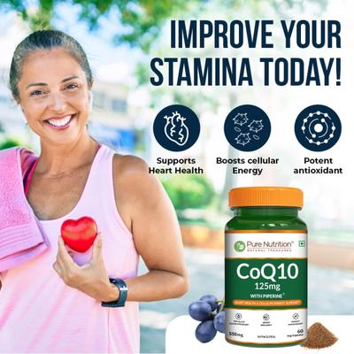 Pure Nutrition COQ10 125mg Capsules 60's - Nutritional Supplement
