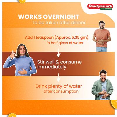 Baidyanath Isabgol Psyllium Husk Powder - Orange Lax 110 g - Digestive Care