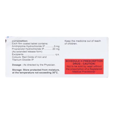 AMNURITE BETA ER 5/20 Tablet 10's - Migraine