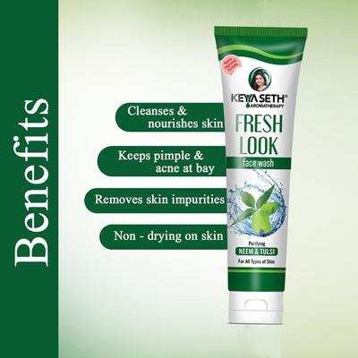 Keya Seth Aromatherapy Fresh Look Face Wash Neem & Tulsi 100 ml - Face Wash & Cleansers