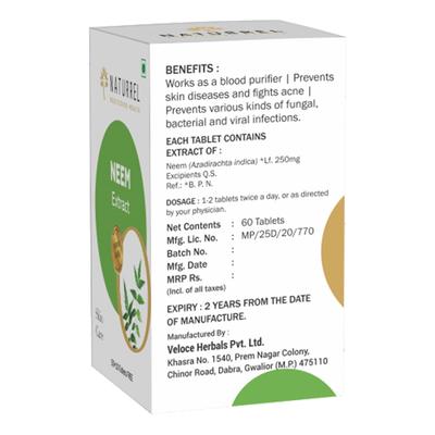 Naturrel Neem Extract Skin Care Tablet 50's + Free 10's - Pure Herbs