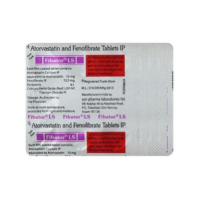 Fibator LS Tablet 10'S - High Cholesterol-Dys