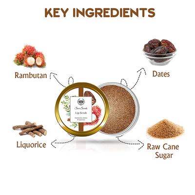 Seer Secrets Rambutan, Dates & Liquorice Lip Scrub 15 gm - Lip Scrubs