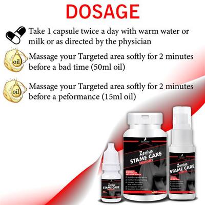 Zenius Stame Care Sexual Oil 15 ml + Stame Care Capsule 60's + Stame Care Sexual Oil 30 ml 1's - Other Supplements