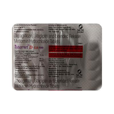 ISTAMET D XR 500 Tablet 7's - Diabetes-Ant