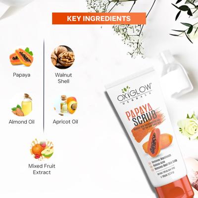 OxyGlow Herbals Papaya Scrub 100 gm - Face Scrubs