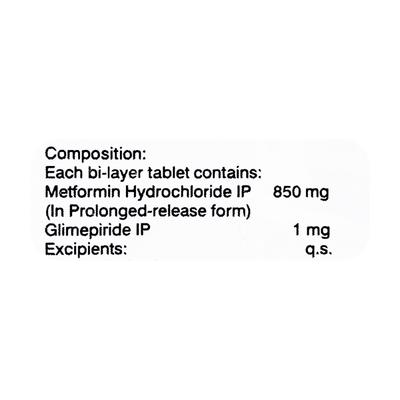Duopil HS 1/850mg Tablet 10'S - Diabetes-Ant