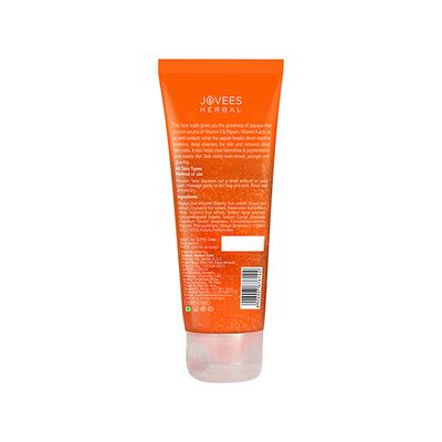 Jovees Herbal Papaya Face Wash for All Skin Types and Paraben & Alcohol Free 120ml - Face Wash & Cleansers