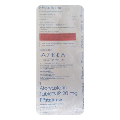 FPSTATIN 20 Tablet 15's - High Cholesterol-Dys