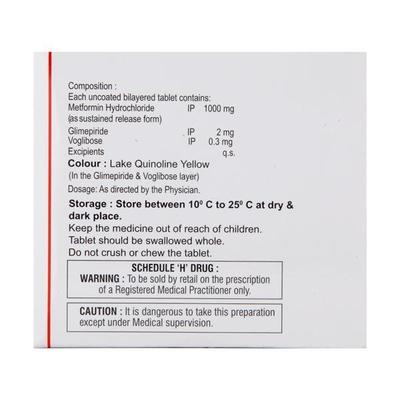 Glimisave MV 2 Forte Tablet 15'S - Diabetes-Ant