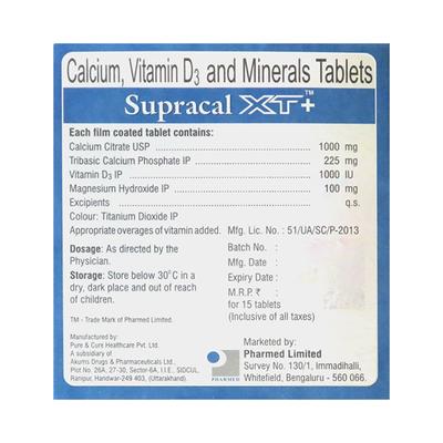 Supracal Xt+ Tablet 15'S - Supplements-Cal