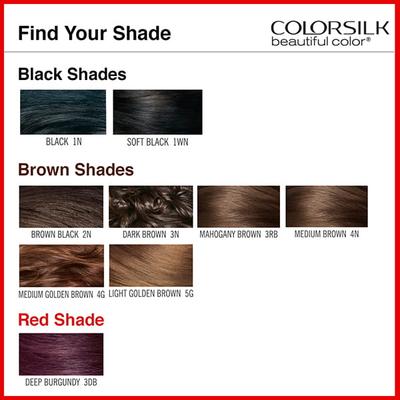Revlon Colorsilk Hair Color With Keratin 3D Color No Ammonia- Dark Brown 3N (40ml+40ml+11.8ml) 1's - Crème
