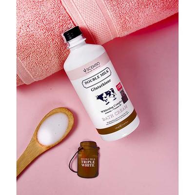Scentio Double Milk Triple White Organic Bath Cream 350 ml - Shower Gels & Body Wash