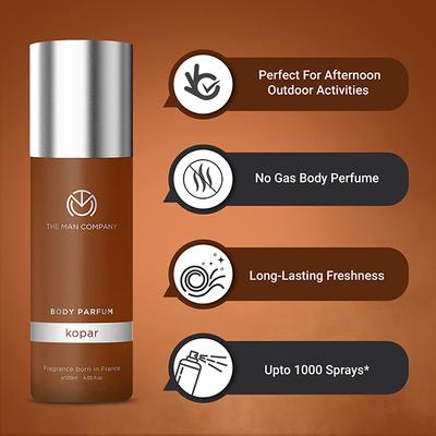 The Man Company Non-Gas Body Perfume For Men - Kopar 120 ml - Men Perfumes (Edt/Edp)