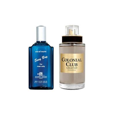 Jeanne Arthes Colonial Club Legend + Sexy Boy Pour Homme Eau de Toilette Combo Set - Pack of 2 200 ml - Perfumes (Edt/Edp)