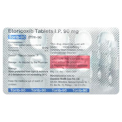 TORIB 90 Tablet 15's - Pain relief-Nsa