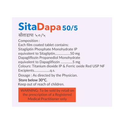 SITADAPA 50/5 Tablet 10's - Diabetes-Ant