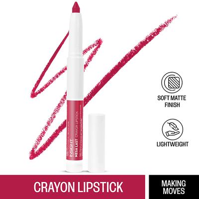 Insight Cosmetics Mega Last Crayon Lipstick-Making Moves (01) 1.3gm - Lip Crayons