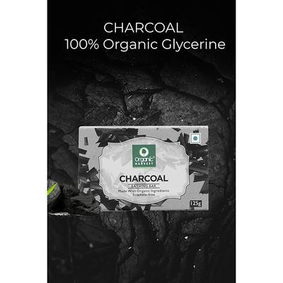 Organic Harvest Charcoal Bathing Bar 125 gm - Shower Gels & Body Wash