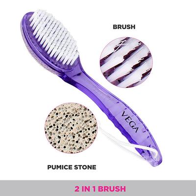 Vega Pumice Stone Brush With Handle (PD - 01N) 94 gm - Manicure & Pedicure Kits