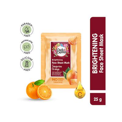 Buds & Berries Tangerine Orange Sheet Mask Pouch 25 gm - Sheet Masks