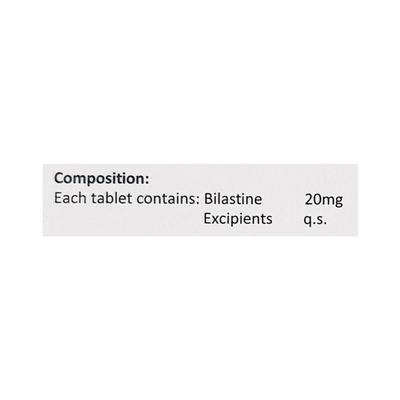 BILAXTEN 20 Tablet 20's - Allergies-Ant
