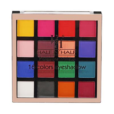 Half N Half Professional Makeup 16 Colours Eyeshadow Matte 01 18gm - Eye Shadow Palettes