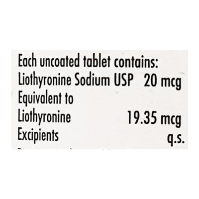LINORMA T3 20mcg Tablet 100's - Hypothyroidism