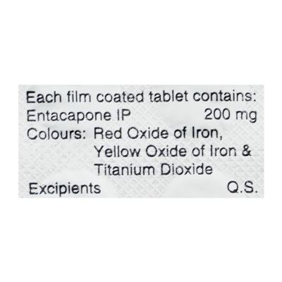 Entacom 200mg Tablet 10'S - Parkinsonism-Apd