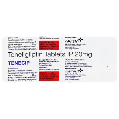 TENECIP 20 Tablet 10's - Diabetes-Ant