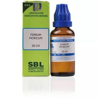 SBL Ferrum Picricum 30C Liquid 30 ml - Dilutions