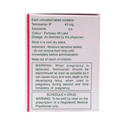 Telmed 40mg Tablet 10'S - Hypertension-Ang