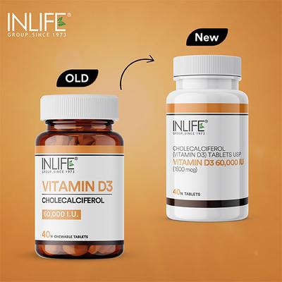 Inlife Vitamin D3 60000IU Chewable Tablets 40's - Multi-Vitamins