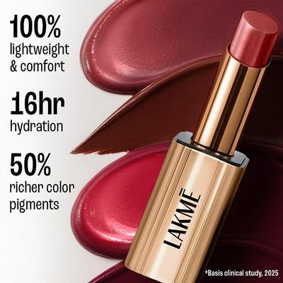 Lakme Unreal 3D Slim Bullet, Matte Finish, Wine Flair, 3.6gm - Lipsticks
