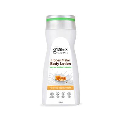 Globus Naturals Honey Malai Body Lotion, Enriched with Tulsi and Chandan, for Deep Nourishment, 200 ml - Creams, Lotions & Oils