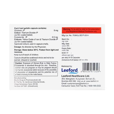 SILDOEASE 8D Capsule 10's - Bladder And Prostate Disorders-Dru