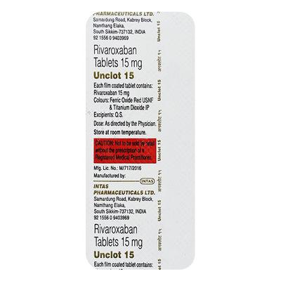 UNCLOT 15 Tablet 10's - Blood Clot-Ant