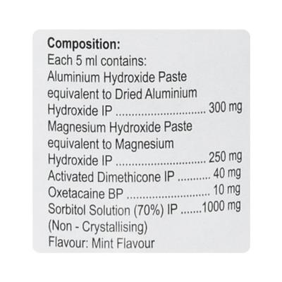 DIOVOL LA SUGAR FREE MINT FLAVOUR Suspension 200ml - Ulcer/Reflux/Flatulence-Aaa