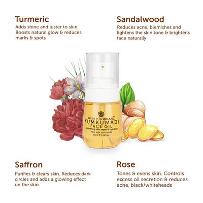 Bella Vita Organic Kumkumadi Face Glowing Oil 35 ml - Face Serum