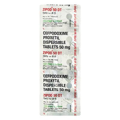 Zipod DT 50mg Tablet 10'S - Bacterial Infections-Cep