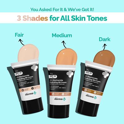 The Derma Co. 2% Niacinamide Hydrating Bb Cream with 1% Hyaluronic Acid Complex & Aquaxyl ,01 - Ivory 30 gm - Bb & Cc Creams