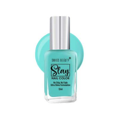 Swiss Beauty Slay Nail Color, Shade - Blue Sky 13 gm - Nail Polish