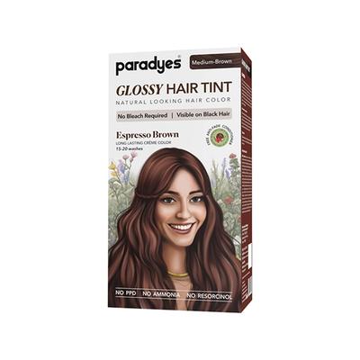 Paradyes Semi Permanent Espresso Brown Glossy Hair Tint Enriched with Herbal Extracts 160g - Crème