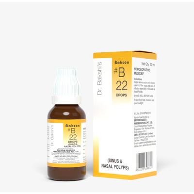 Bakson's B22 Sinus Drops 30 ml - Homeopathic Drops