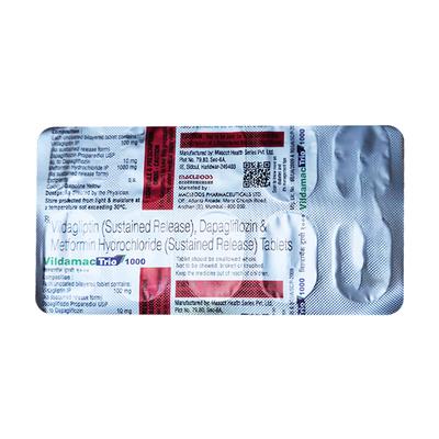 VILDAMAC TRIO 1000 Tablet 10's - Diabetes-Ant