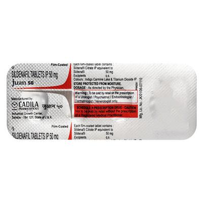 Juan 50mg Tablet 4'S - Impotence/Erectile Dysfunction (Ed)