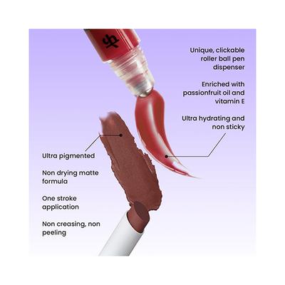 FAE Beauty Modern Matte Lipsticks and Gloss Bundle - Sizzling and Awkward (3.5gm and 3.5gm) 1's - Facial Kits